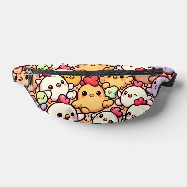 Riñoneras Diseño de patrón de pollo de la Chibi de Cuta (Distribución)