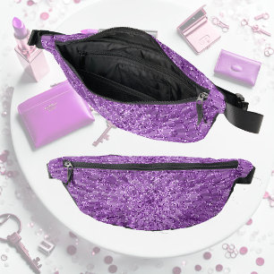Riñoneras Diseño moderno y chic en morado con efecto brillo