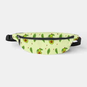 Riñoneras El aguacate cute kawaii sobre el verde