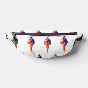 Riñoneras El clásico cono de helado vibrante de SlipperyJoe'