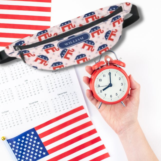 Riñoneras Elefantes Republicanos Patrón de Estrellas Naciona (Subido por el creador)