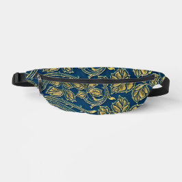 Riñoneras Elegancia Azul Dorada