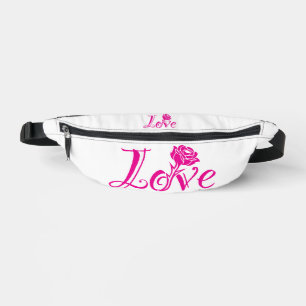 Riñoneras Elegancia floral: amor ilustrado con Rosa