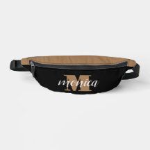 Elegant Monogram Black Gold Script minimal