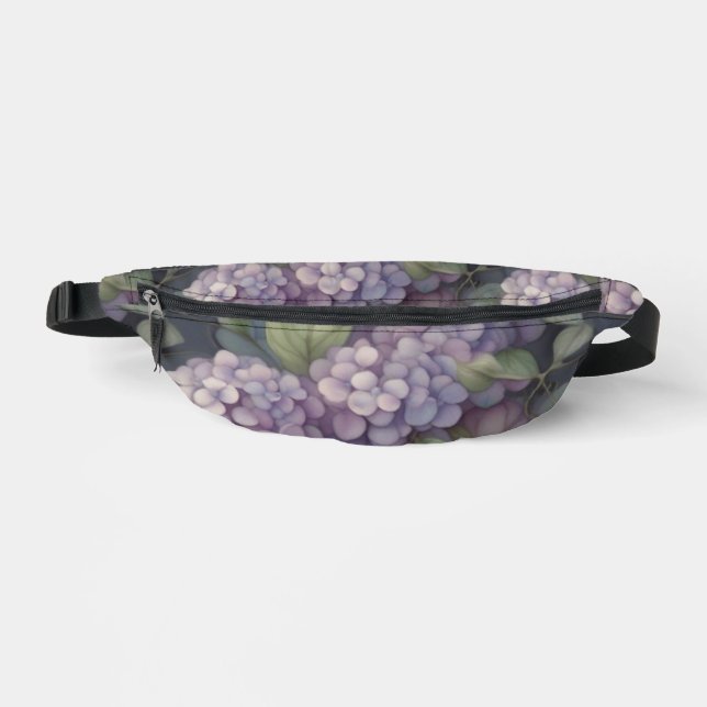 Riñoneras Elegante moda polvorienta morado boho acuarela flo (Anverso)