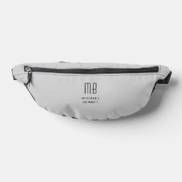 Riñoneras Elegante Monograma Gris