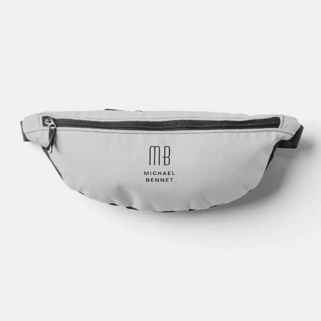Riñoneras Elegante Monograma Gris  (Distribución)