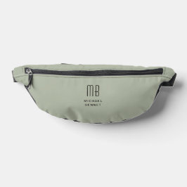 Riñoneras Elegante Monogramed Sage Green