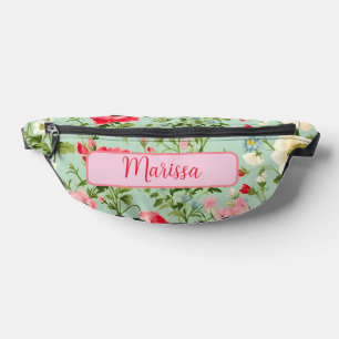 Riñoneras Elegante país inglés con flores silvestres persona