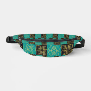 Riñoneras Elegante patrón geométrico tribal africano