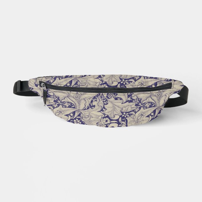 Riñoneras Estampado de Alhelí de William Morris Azul Antiguo (Anverso)