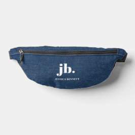 Riñoneras Estampado de textura de jeans de denim modernos co