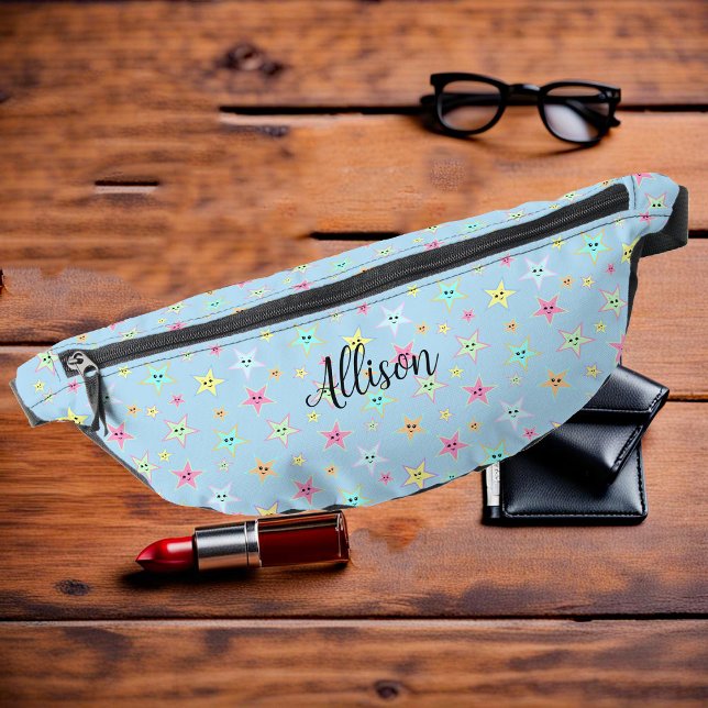 Riñoneras Estrellas cortas con rostros en tonos pastel, pers (Subido por el creador)