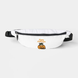 Riñoneras Feliz Halloween Gato Calabaza