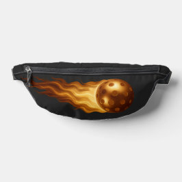 Riñoneras Fiery Golden Flames - Pickleball Player Life Black