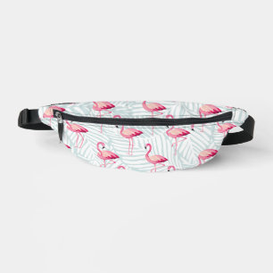 Riñoneras Flamingo rosa y hojas de palma - Cuidada