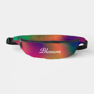 Riñoneras Flor de arcoiris personalizada