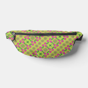 Riñoneras Flor retro bell Mandalas Green Fanny Pack