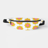 Floral Yellow Pink Daisies Retro