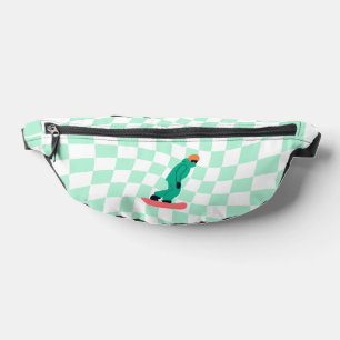Riñoneras Freeride Snowboarder Personalizado Checkered