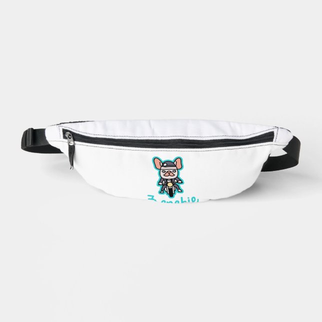Riñoneras Frenchie Biker Motocicleta Dueño de Perro Frenchie (Anverso)