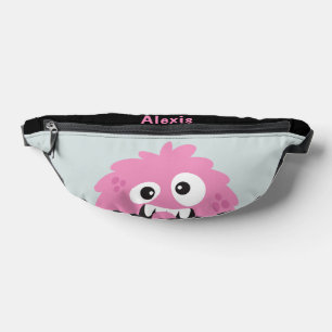 Riñoneras Fun Monstruo Rosa Personalizado Fanny Pack