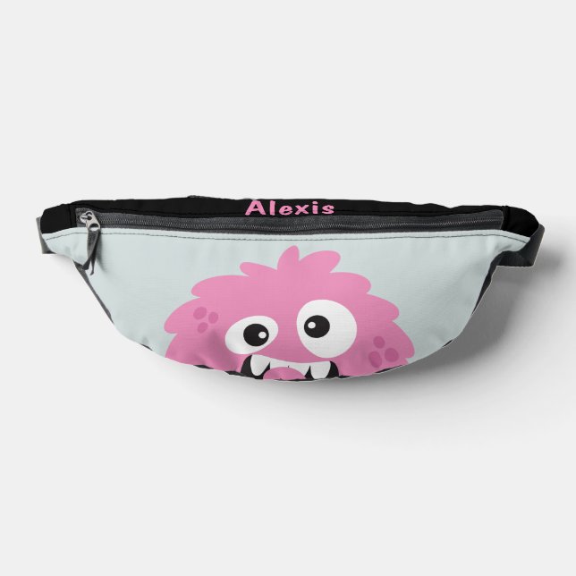 Riñoneras Fun Monstruo Rosa Personalizado Fanny Pack (Distribución)