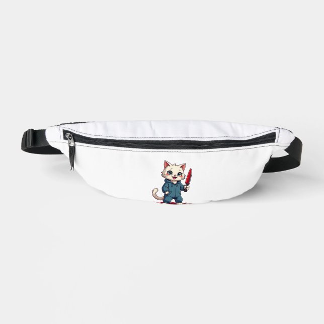 Riñoneras Funny Cat Horror Movies Cute Halloween For Cat Kit (Anverso)