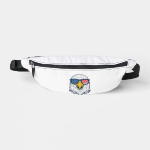 Riñoneras Gafas de sol águila patriótica diseño vectorial vi