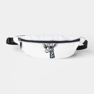 Riñoneras Gafas de sol de jirafa geniales Camiseta con graba