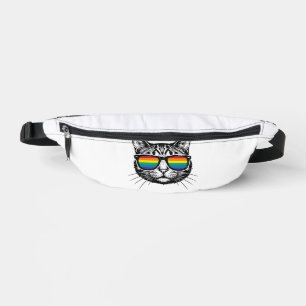 Riñoneras Gafas de sol vintage arcoíris Diseño de camiseta O