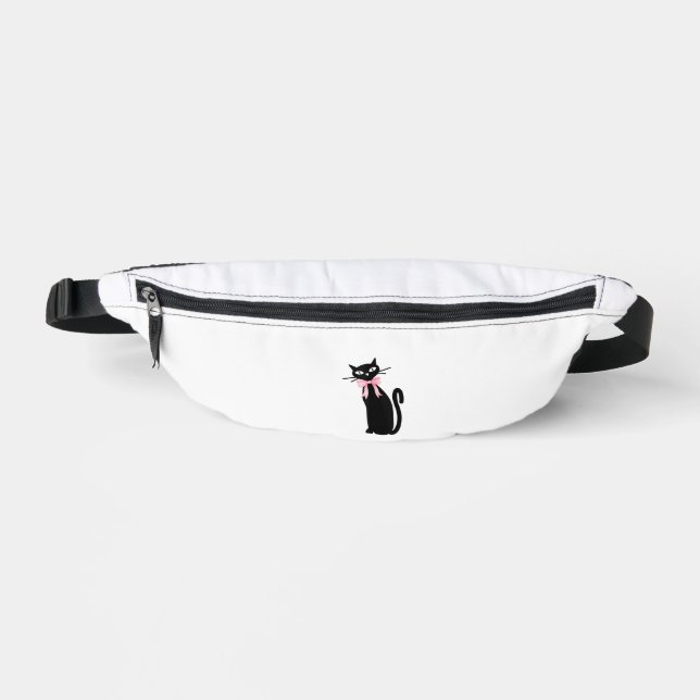 Riñoneras Gato Atómico Con Gato De Bow Rosado Chica Gato Gir (Anverso)