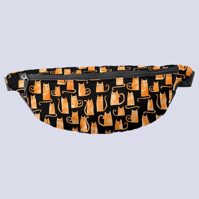 Riñoneras Gato de Naranja divertido (Orange ginger cat fanny pack)