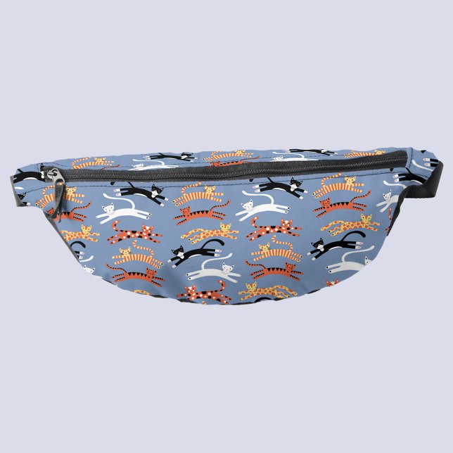 Riñoneras Gatos saltantes (Leaping cats fun fanny pack)