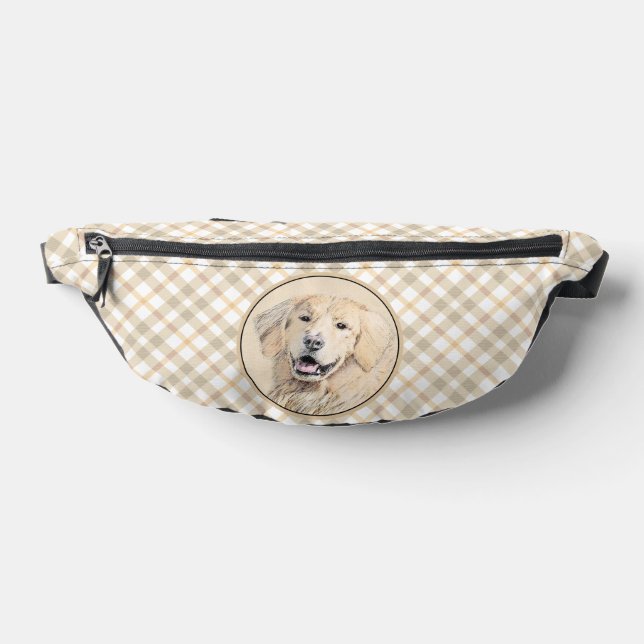 Riñoneras Golden Retriever Pintura Cute Arte Perro Original (Distribución)
