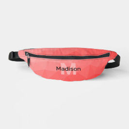 Riñoneras Gradiente rojo patrón de malla geométrica Monogram