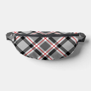 Riñoneras Gran Cuadro Moderno, Negro, Blanco, Gris y Rojo