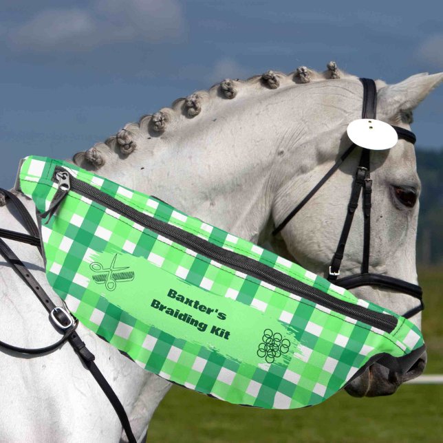 Riñoneras Green Plaid Horse Show Mane Tail Braiding (Subido por el creador)