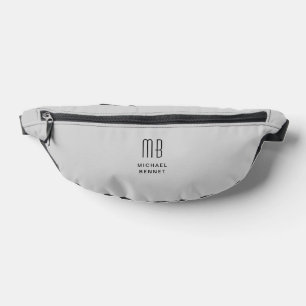 Riñoneras Gris monogramado elegante