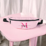 Riñoneras Guión del Chica del nombre del monograma rosa cali<br><div class="desc">Añade un toque de color a tu ropa con nuestro Paquete de Fanny Chica del Monograma Rosado Caliente! Con un vibrante diseño rosa rosado caliente, este paquete de patatas se personaliza con su nombre en un elegante tipo de letra para un toque personalizado. Perfecto para llevar lo esencial mientras mantiene...</div>