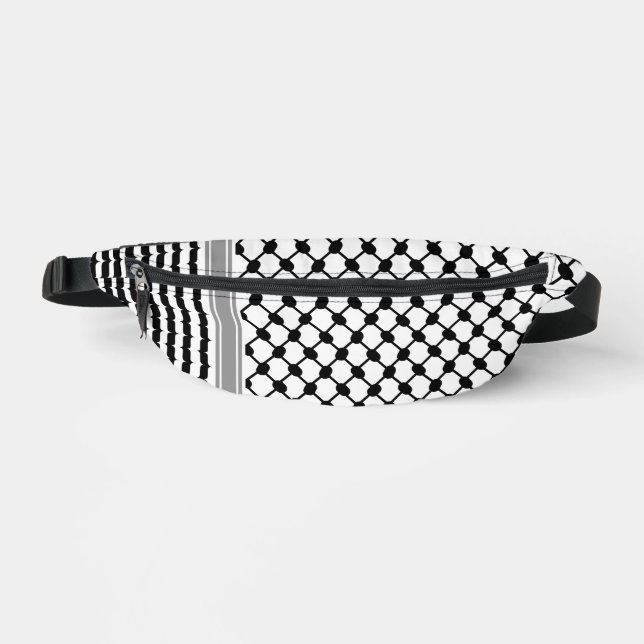 Riñoneras Hatta Keffiyeh Kufiya Folk Palestino (Patrón 2) (Anverso)