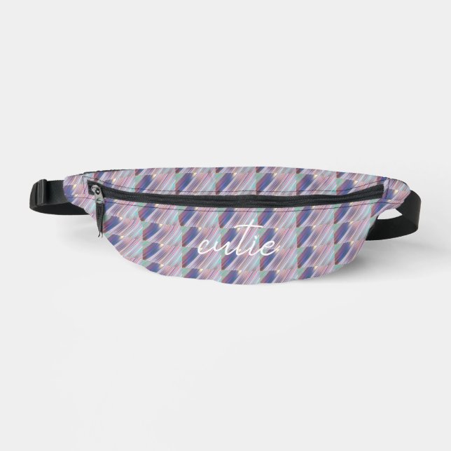 Riñoneras Holográfico Cute Striped Girly (Anverso)