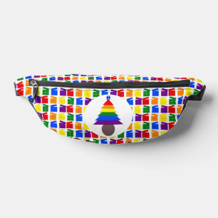 Riñoneras Hombres gay arcoiris Árbol de Navidad y regalo