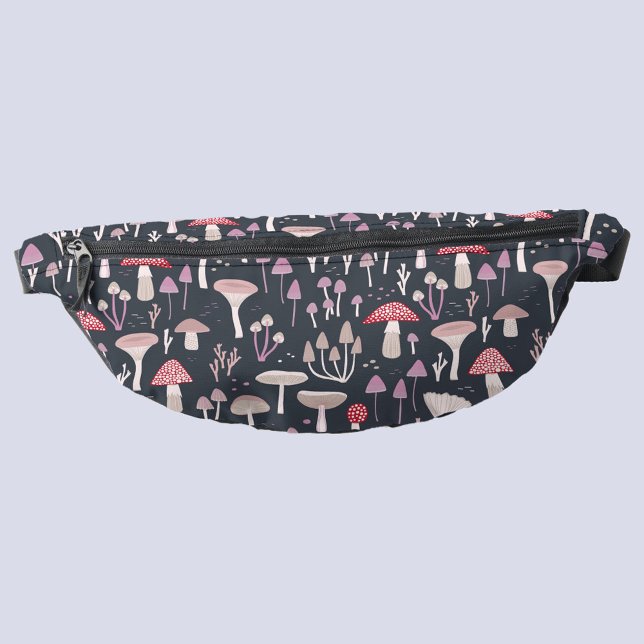 Riñoneras Hongos de hongos y toadstool (Mushroom fungi toadstool pattern dark fanny pack)