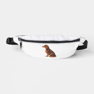 Riñoneras Ilustración de perro vista trasera de dachshund vi