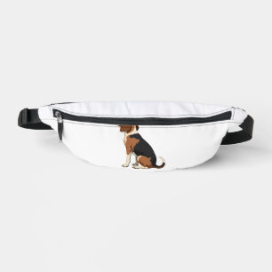 Riñoneras Ilustración de vista trasera de perro Beagle vinta