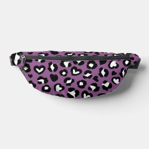 Riñoneras Impresión animal, leopardo morado, puntos de chita