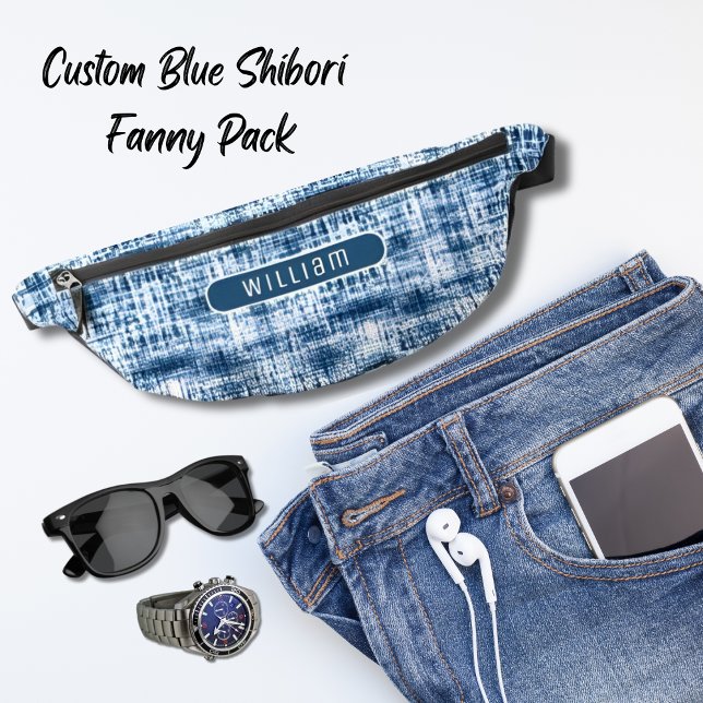 Riñoneras Índigo azul y blanco Shibori Pattern Guay Adolesce (Subido por el creador)