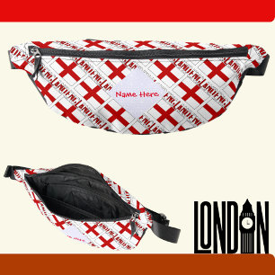 Riñoneras Inglaterra y bandera inglesa azulejada roja person
