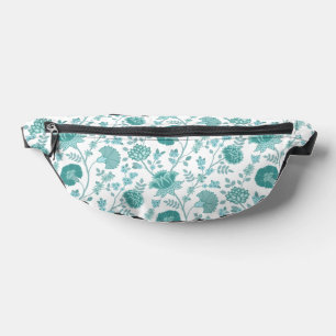 Riñoneras Jacobean Floral Big Pattern en blanco